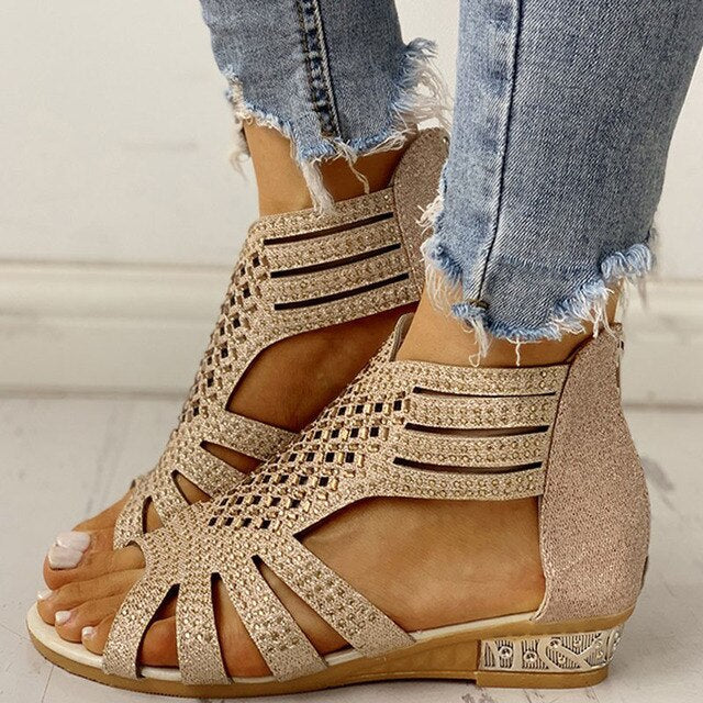 Sandali donna comodi con supporto, design moderno gladiatore, perfetti per l'estate e comfort quotidiano.