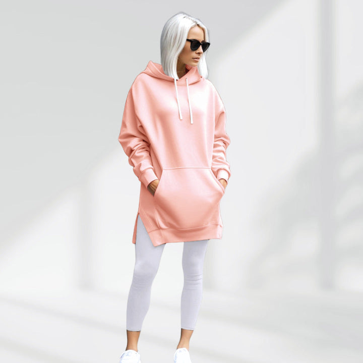 Vestito felpa donna per stile rilassato. Caldo e morbido, un must-have per la moda invernale.