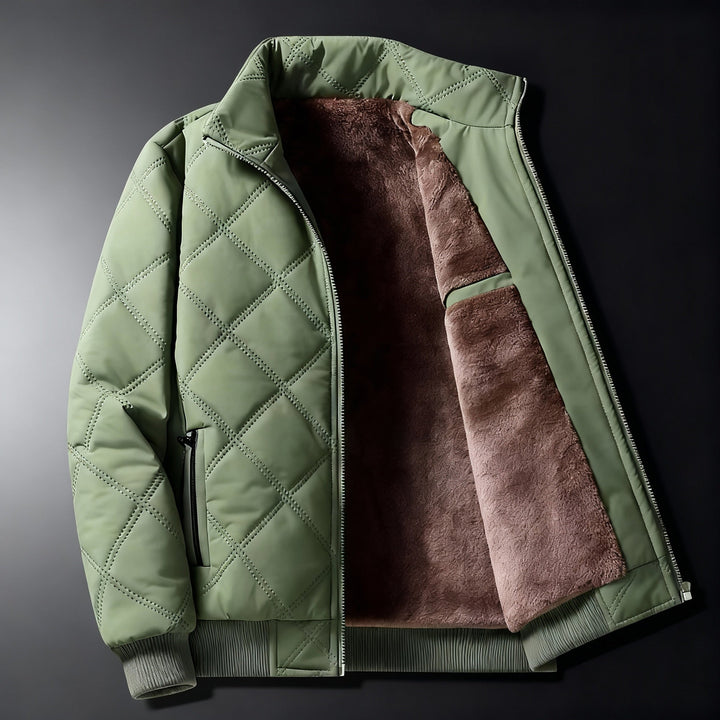 Giacca trapuntata uomo invernale, modello bomber, calda e confortevole, perfetta per il freddo e lo stile.