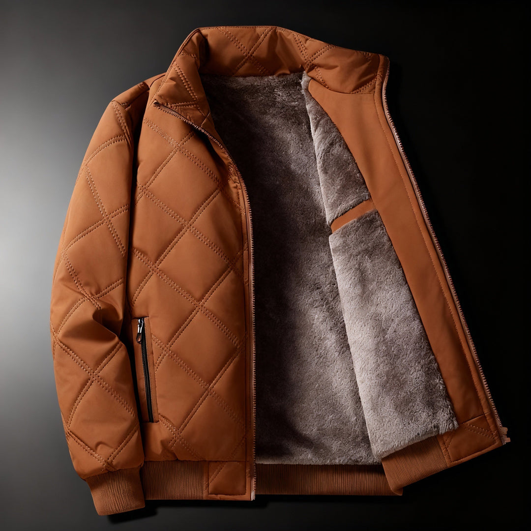 Giacca uomo trapuntata, bomber invernale calda per il freddo, stile casual e confortevole per ogni giorno.