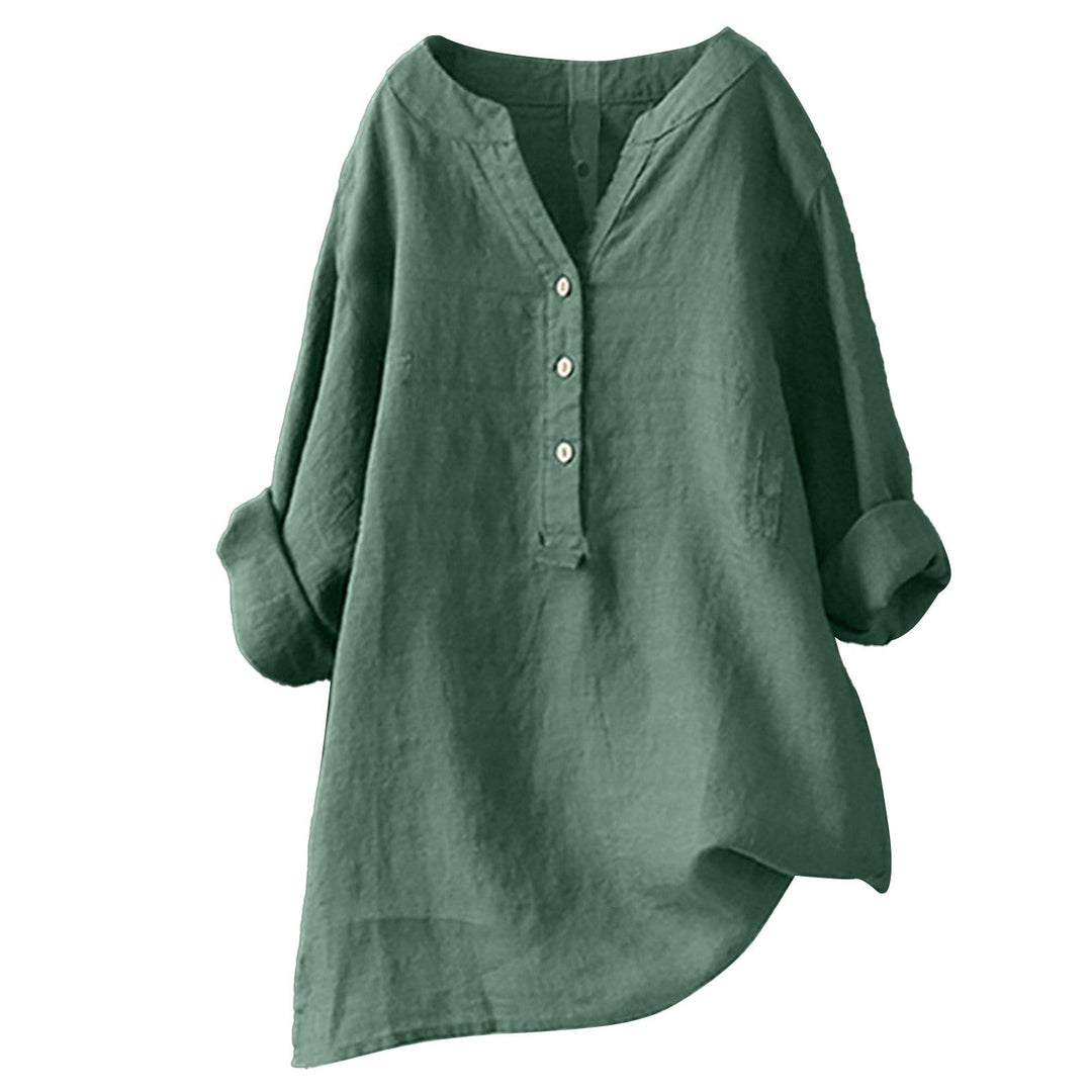 Camicia donna in cotone leggero, vestibilità oversize, perfetta per l'abbigliamento estivo casual.