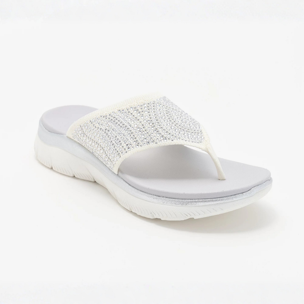 Infradito donna crystal, sandali estivi versatili ideali per la spiaggia o un outfit alla moda.