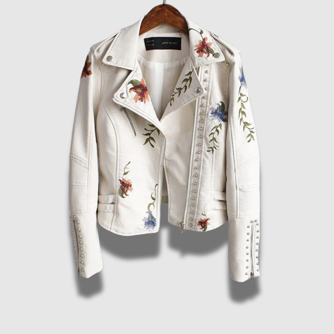 Giacca donna floreale vivace, ideale per primavera ed estate, aggiunge un tocco elegante e casual ad ogni outfit.