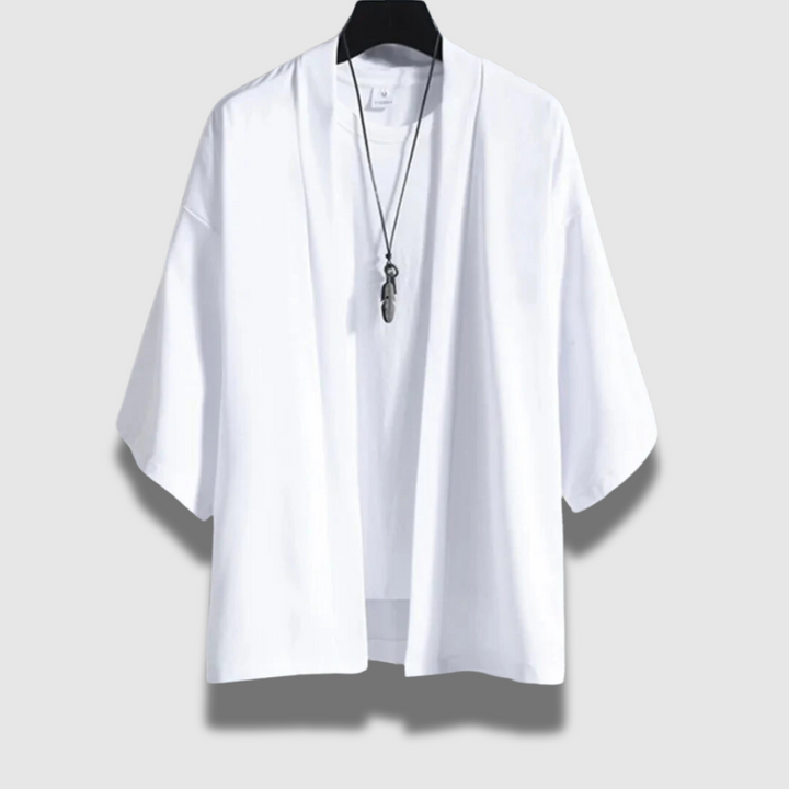 Kimono leggero uomo per un look casual quotidiano, abbigliamento maschile comodo e alla moda.