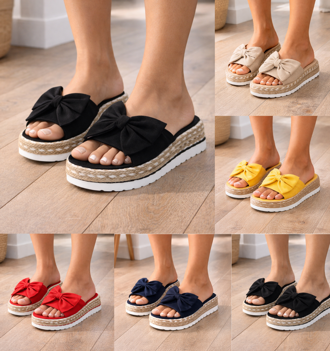 Sandali espadrillas donna con dettagli intrecciati, ortopedici e comodi per l'estate. Stile boho chic e casual.