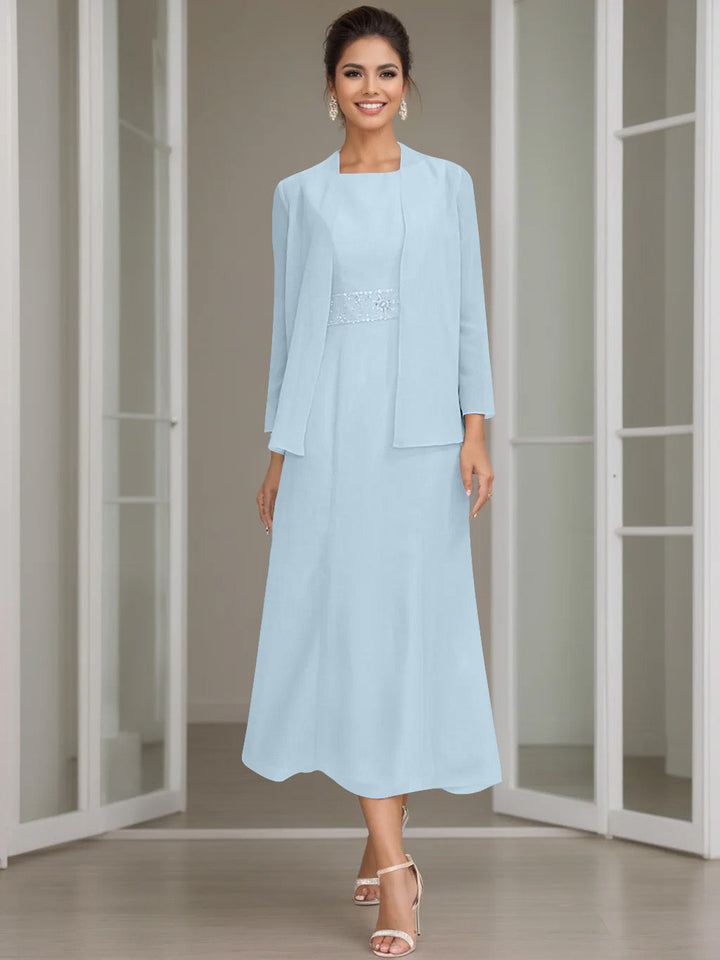 Abito formale donna, giacca elegante con perline, perfetto per matrimoni e serate.