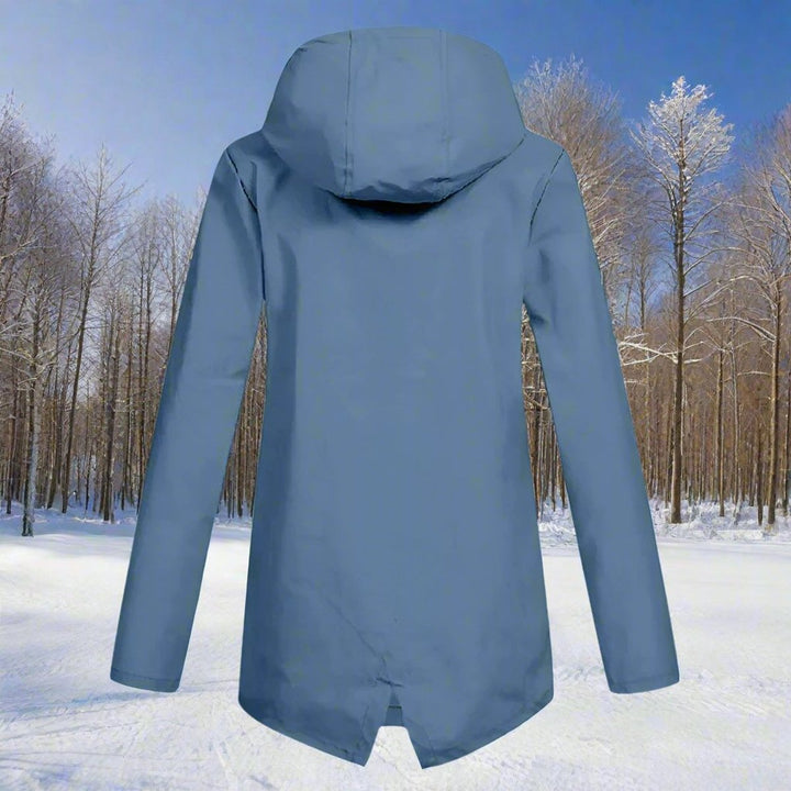 Giacca primaverile/autunnale da donna, con zip e cappuccio, stile versatile e moderno.