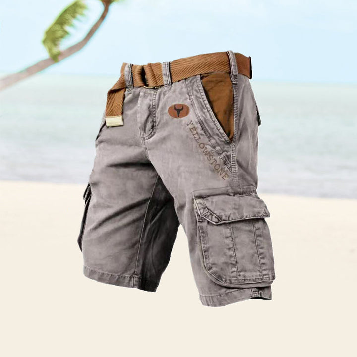 Shorts cargo uomo estivi comodi, ideali per outdoor e viaggio. Tasche multiple per massima praticità, stile casual.