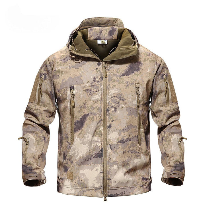 Abbigliamento uomo: giacca invernale termica impermeabile con cappuccio, essenziale per il freddo e pioggia.