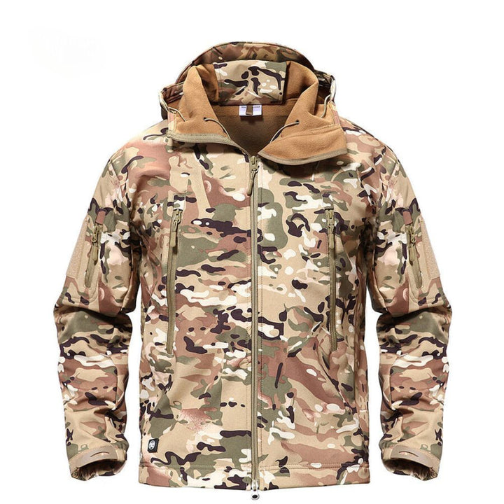 Giacca da uomo versatile, termica e impermeabile, con cappuccio isolante per outdoor e uso quotidiano.