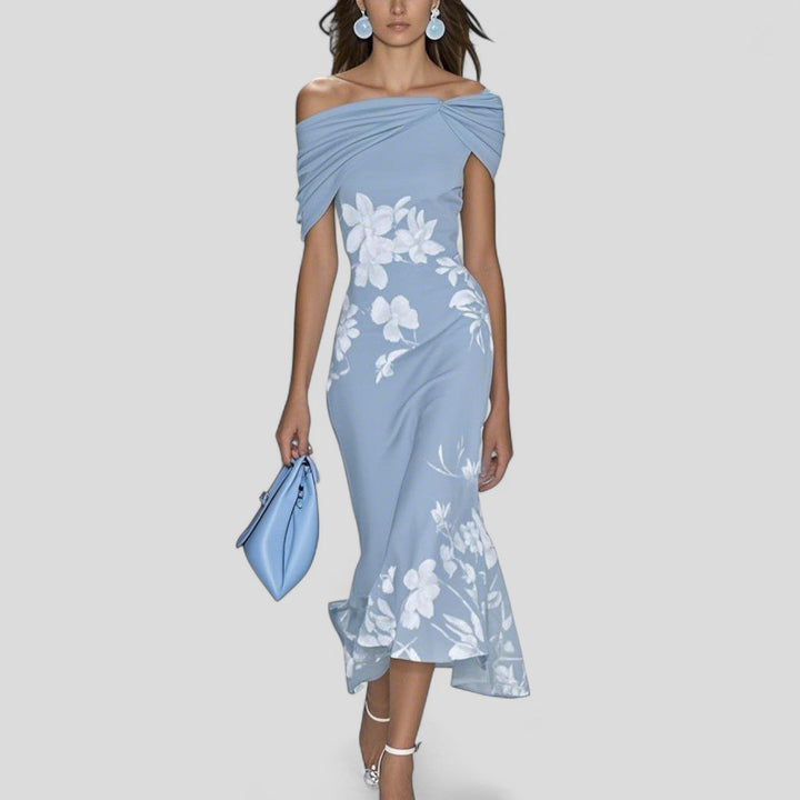 Classico abito midi da donna elegante, ideale per un look versatile. Un vestito essenziale per il guardaroba di moda.