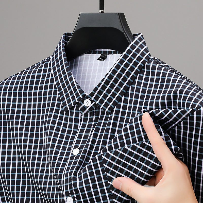 Camicia casual uomo a quadri, vestibilità ampia e comoda, maniche lunghe, perfetta per il tempo libero.