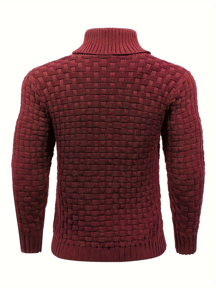 Comfort e calore: maglione uomo invernale con versatile collo a sciarpa.