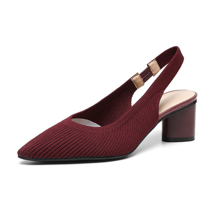 Scarpe a punta donna, tacco quadrato, stile moda italiana. Décolleté eleganti e stabili per ogni occasione.