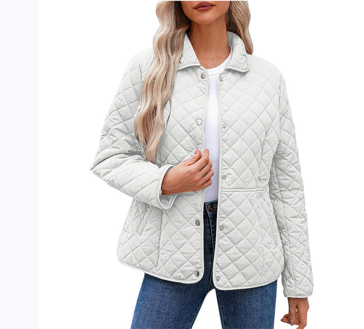 Giacca trapuntata tinta unita da donna, stile elegante e casual. Un capo versatile per ogni outfit.