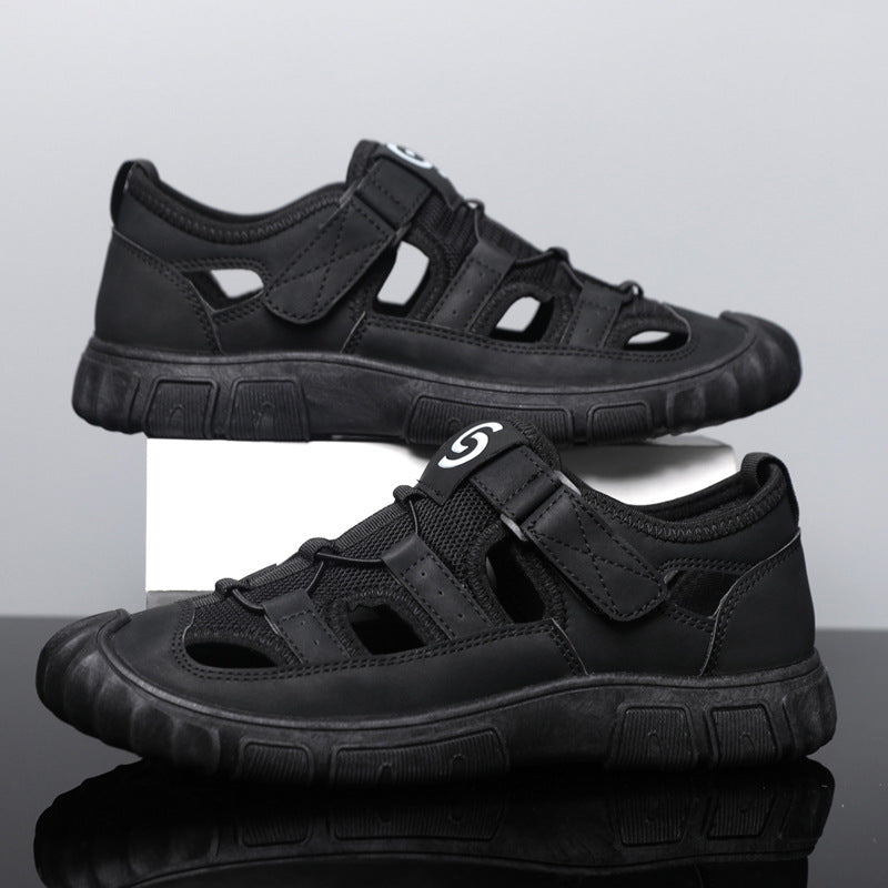 Calzature outdoor da uomo, sandali robusti con velcro per comfort duraturo su sentieri e spiagge.