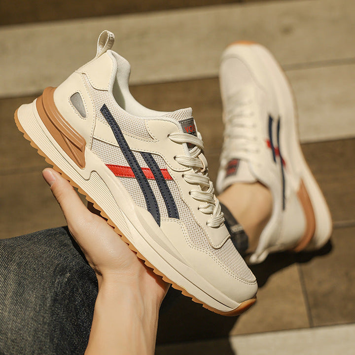 Sneakers casual unisex blu/arancio, con tomaia traspirante e suola flessibile per comfort quotidiano e attività all'aperto.