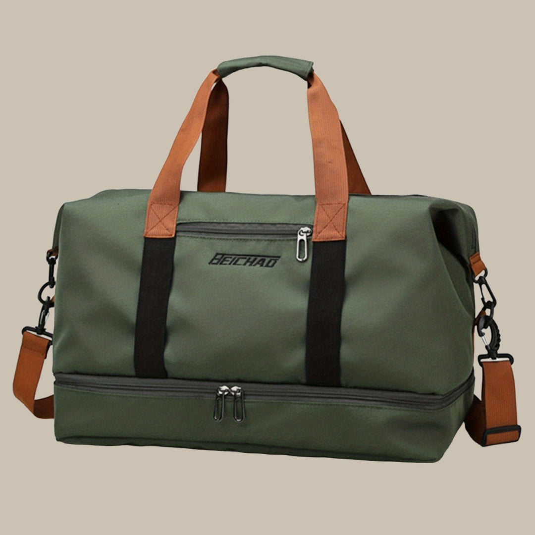 Borsone unisex versatile ed elegante. Ottimo per sport, palestra, weekend e viaggi, si adatta a ogni stile.