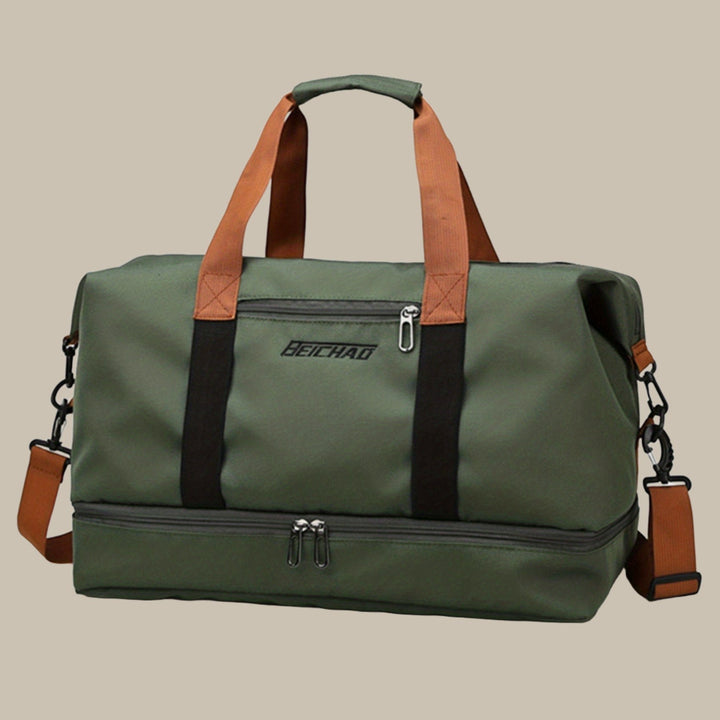 Borsone unisex versatile ed elegante. Ottimo per sport, palestra, weekend e viaggi, si adatta a ogni stile.