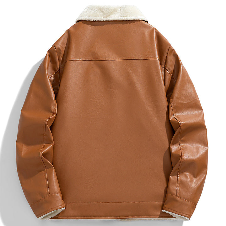 Cappotto invernale uomo arancio, vestibilità regolare, ideale per un look casual o elegante. Taglie grandi disponibili.