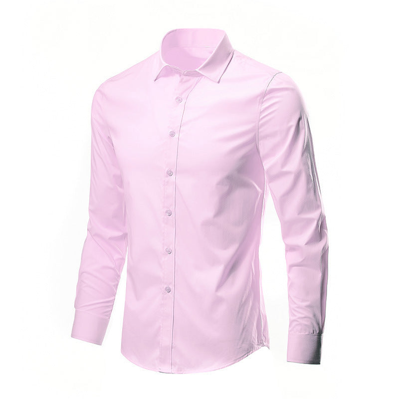 Camicia uomo comfort, tessuto senza stiro, maniche lunghe. Design elegante slim fit per look professionale e formale.