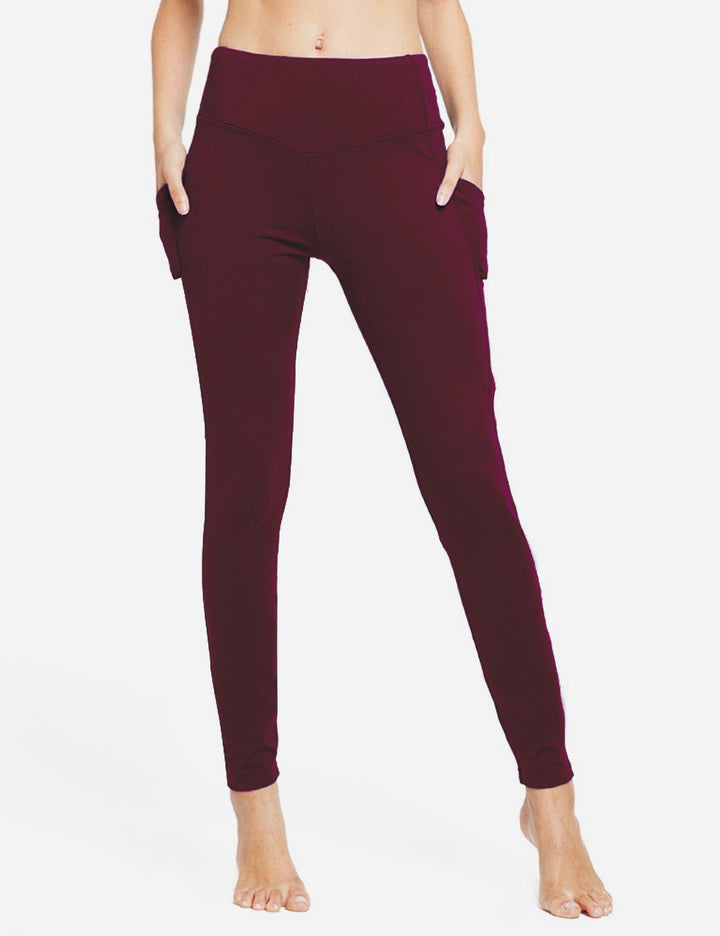 Leggings sportivi da donna, calzamaglia termica con vita alta e comode tasche.