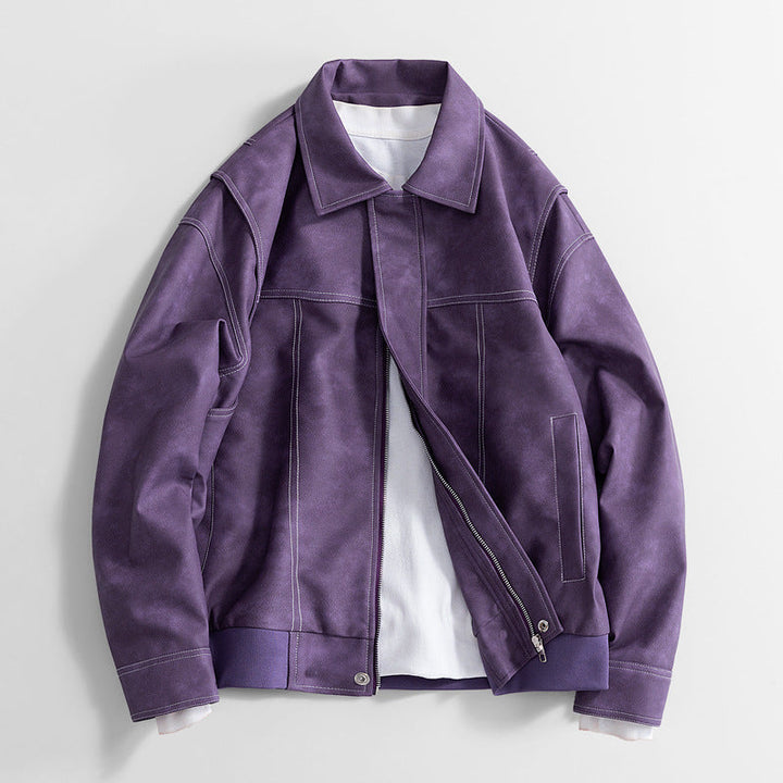 Comoda giacca uomo stile retrò per l'inverno. Morbida e versatile, perfetta per un look casual urbano e stratificato.