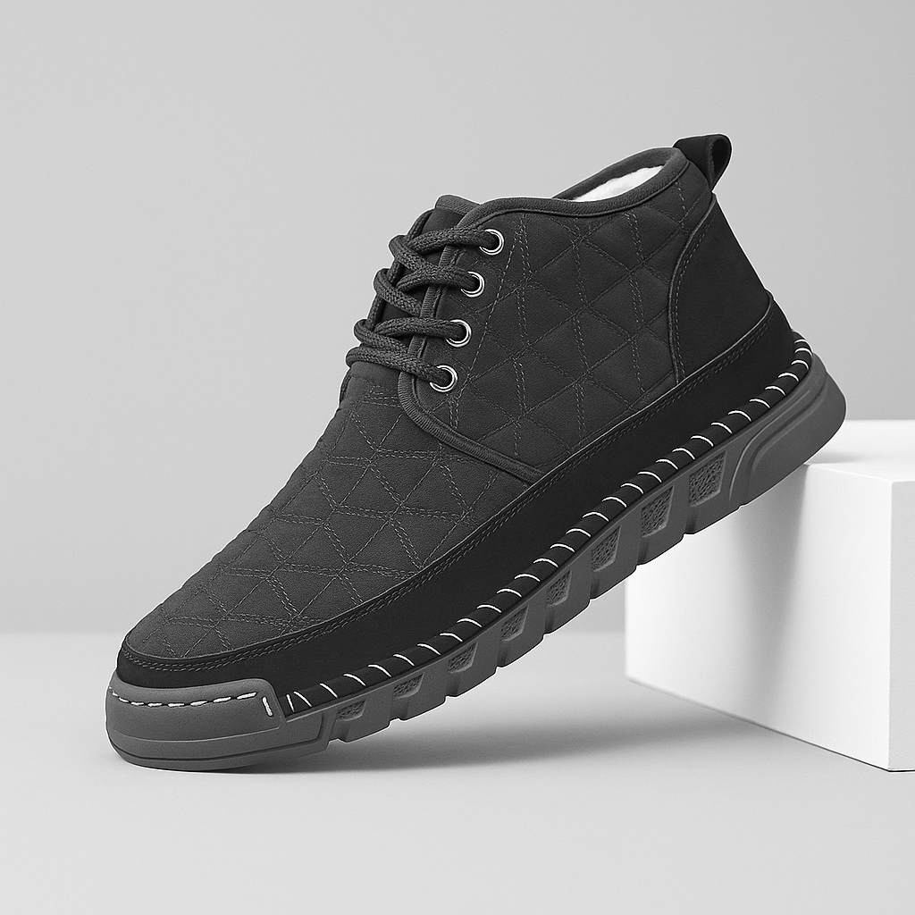 Calzature uomo trapuntate verdi, design moderno e comfort elevato. Scarpe maschili versatili per stile quotidiano.