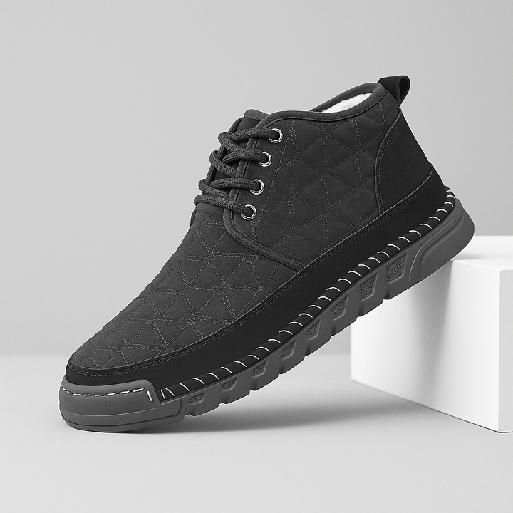 Calzature uomo trapuntate verdi, design moderno e comfort elevato. Scarpe maschili versatili per stile quotidiano.