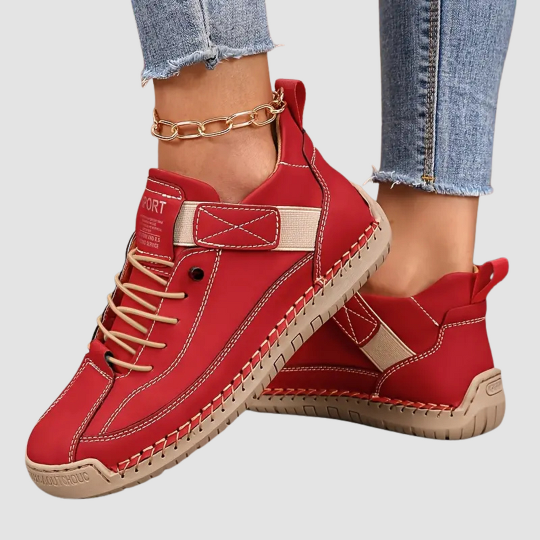 Sneakers uomo slip-on grigie con chiusura a strappo, calzature casual e ammortizzate per la moda uomo.