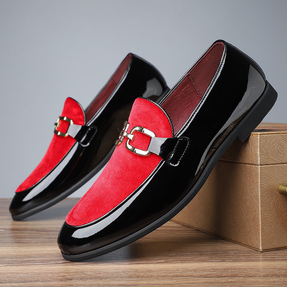 Scarpe uomo turchesi stile britannico, eleganti e business casual con punta affusolata.