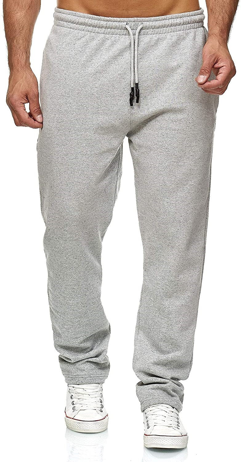 Pantaloni tuta uomo caldi e flessibili, con gamba dritta, per un comfort casual e invernale.
