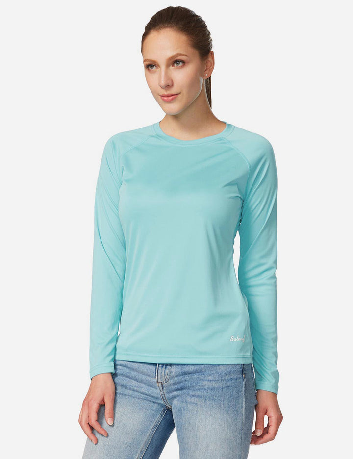 Top maniche lunghe donna per escursioni, protezione solare. Comfort per attività all'aria aperta.