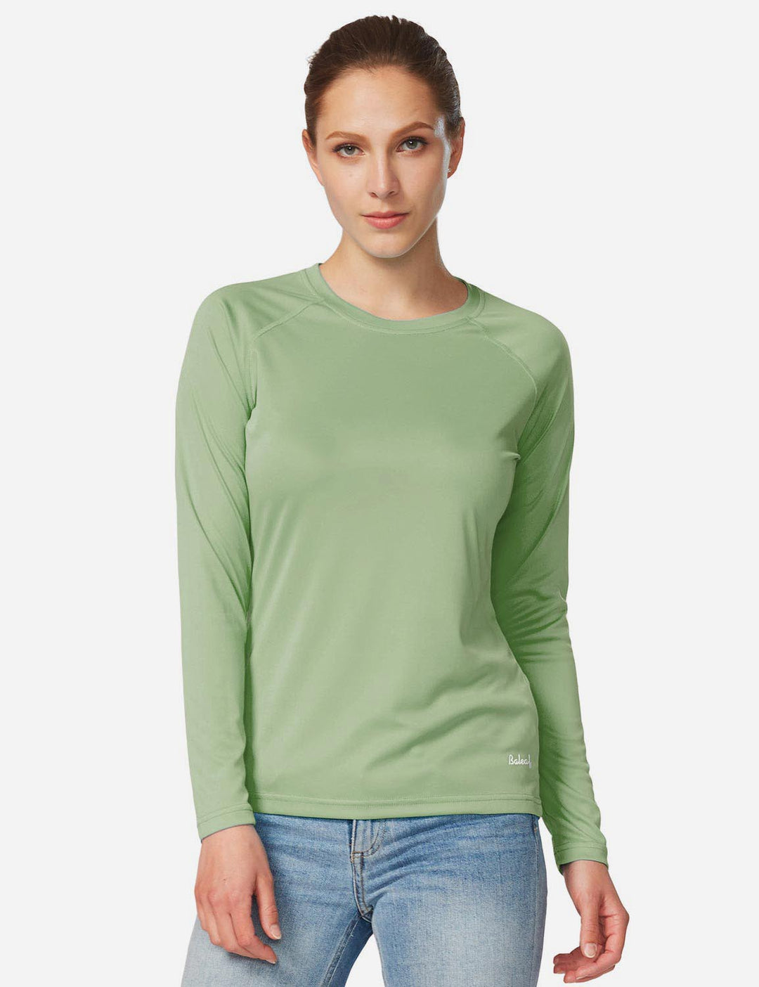 Maglietta sportiva anti-UV donna, per fitness. Asciugatura rapida, leggera e maniche lunghe.