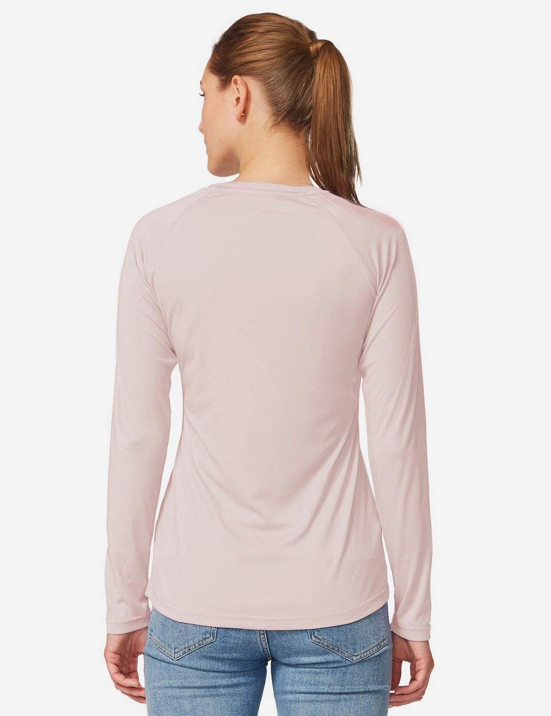 Maglia donna anti-UV maniche lunghe, ideale per escursionismo. Protezione solare e comfort traspirante per outdoor.