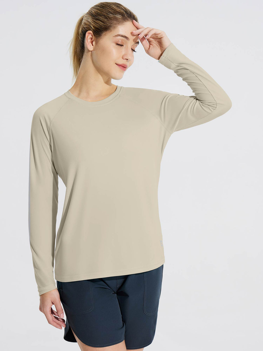 Maglia tecnica donna maniche lunghe, asciugatura rapida. Protezione UV per corsa e outdoor.