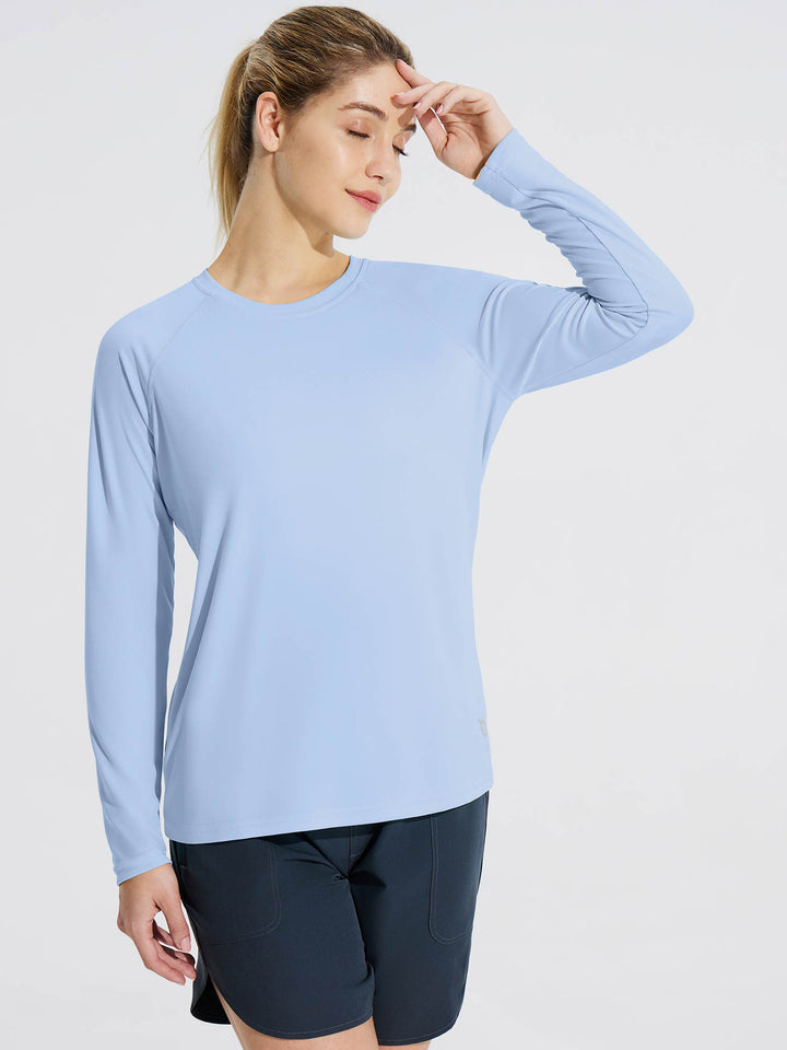 Abbigliamento outdoor donna anti-UV, per trekking. Leggero, maniche lunghe e super comfort.