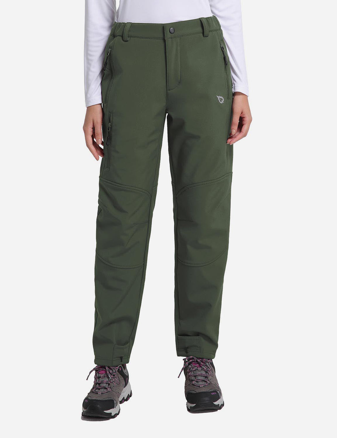 Pantaloni invernali da donna, perfetti per trekking e outdoor con tasche zip.