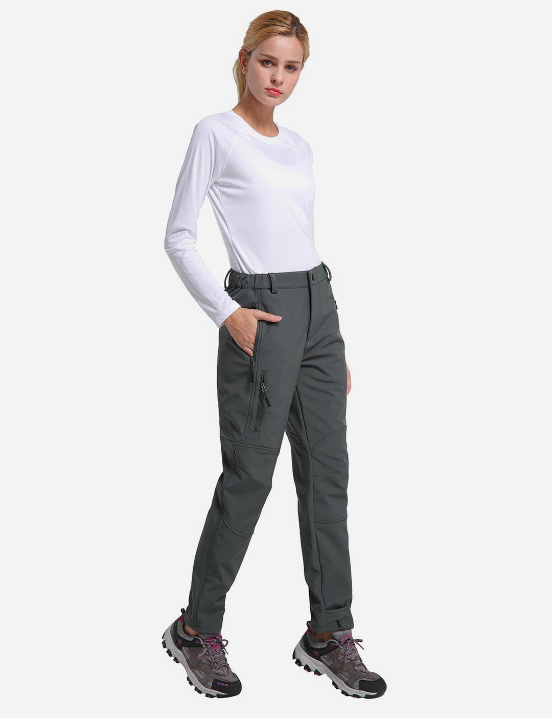 Donna, pantaloni invernali sportivi per attività outdoor intense e freddo.