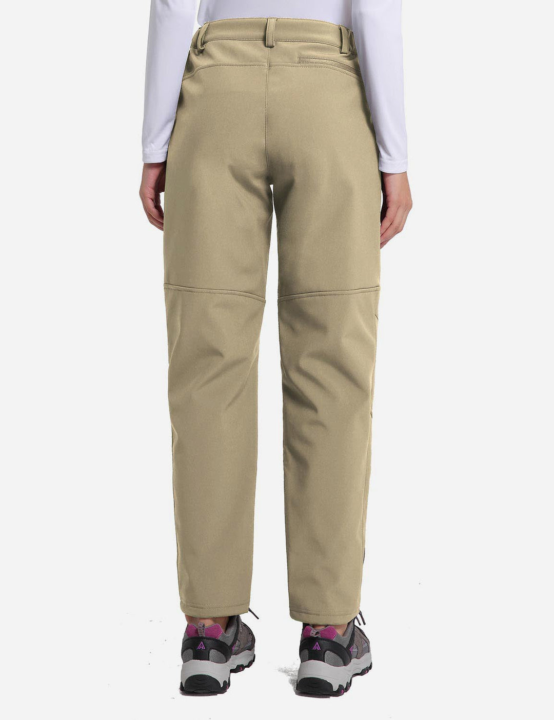 Pantaloni sportivi termici donna per trekking in montagna, con tasche zip.