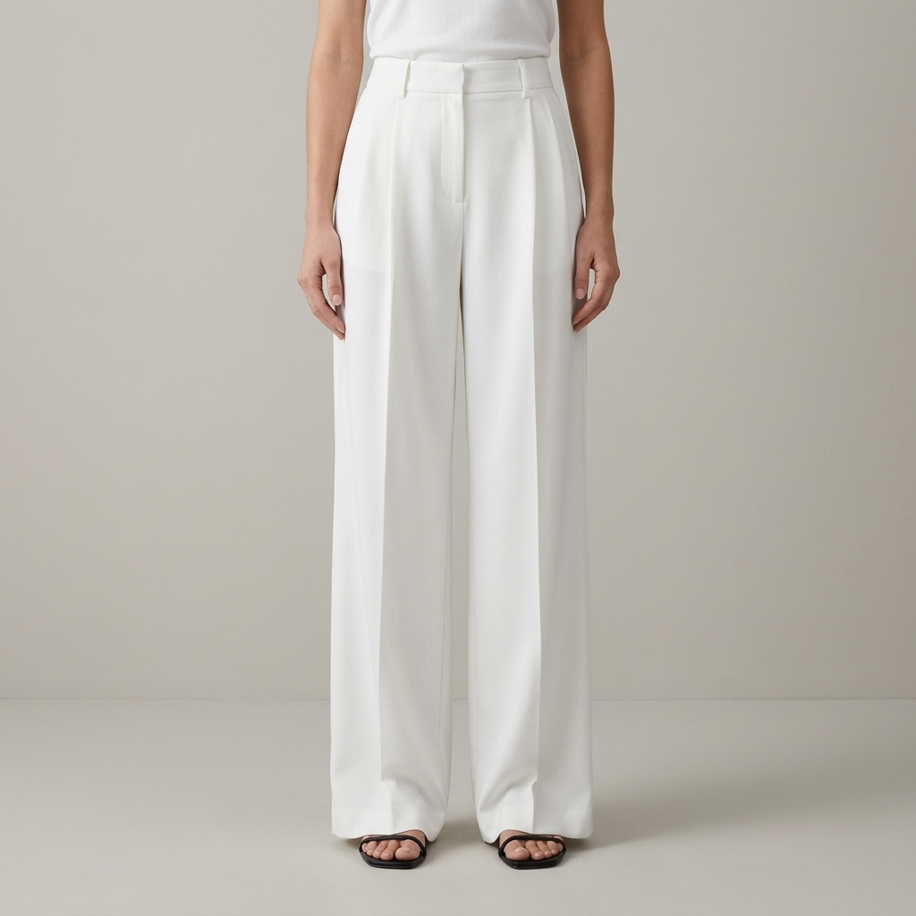 Pantaloni palazzo neri donna vita alta, gamba larga, eleganti per ogni occasione.