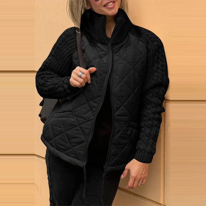 Giacca donna trapuntata invernale, collo alto, calda e casual, perfetta per il freddo intenso.