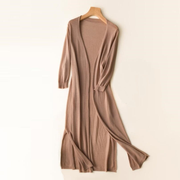 Coprispalle elegante cardigan donna, leggero, aperto, con maniche 3/4. Per un tocco di stile moda donna.