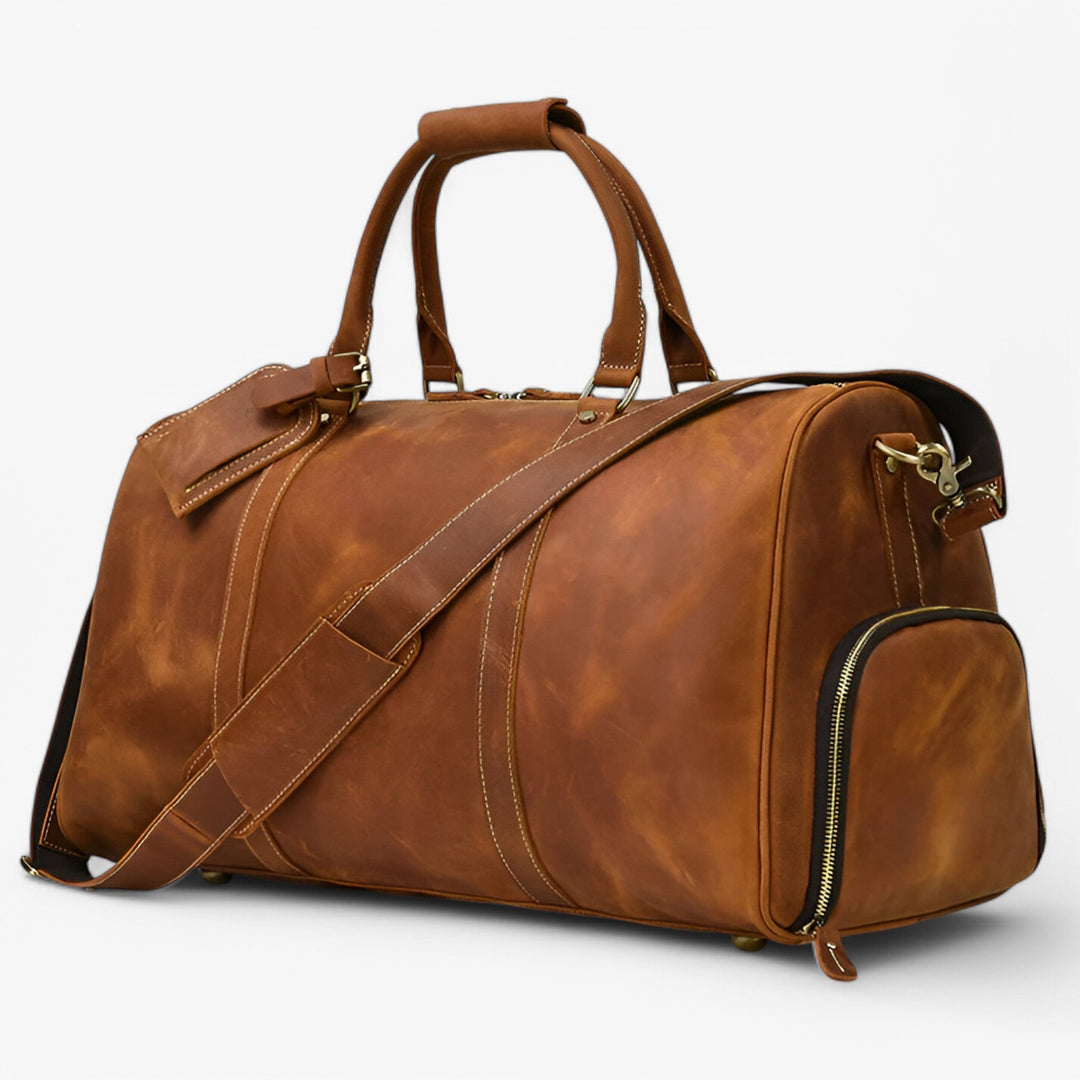 Borsa da viaggio unisex marrone 55cm, ideale per avventure e spostamenti comodi.