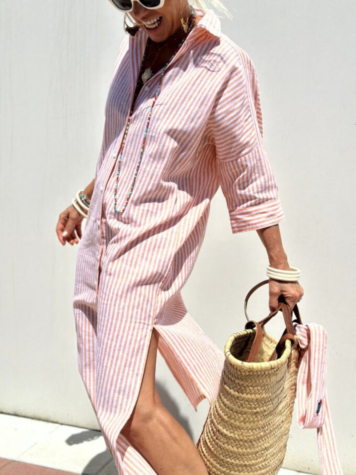 Blusa a righe donna, stile casual ed eleganza quotidiana. Un capo di moda femminile classico e versatile.