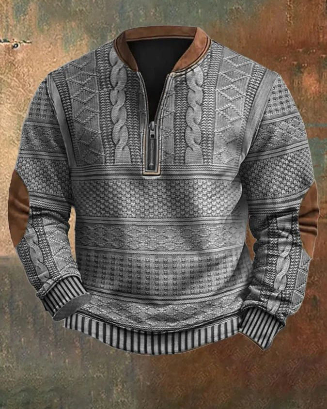 Felpa uomo slim fit a righe con cappuccio e cerniera. Perfetta per moda casual primaverile.