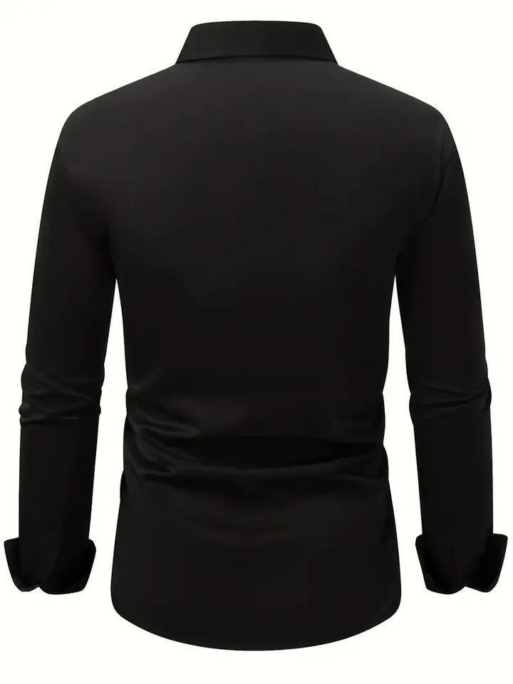 Camicia uomo elegante, manica lunga slim fit, per un look sofisticato e di classe.