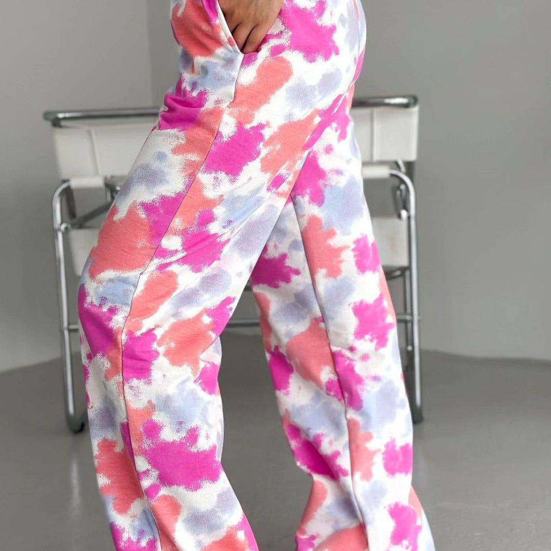 Pantaloni da donna a gamba dritta, vestibilità ampia con pratica vita elastica. Ideali per il relax.