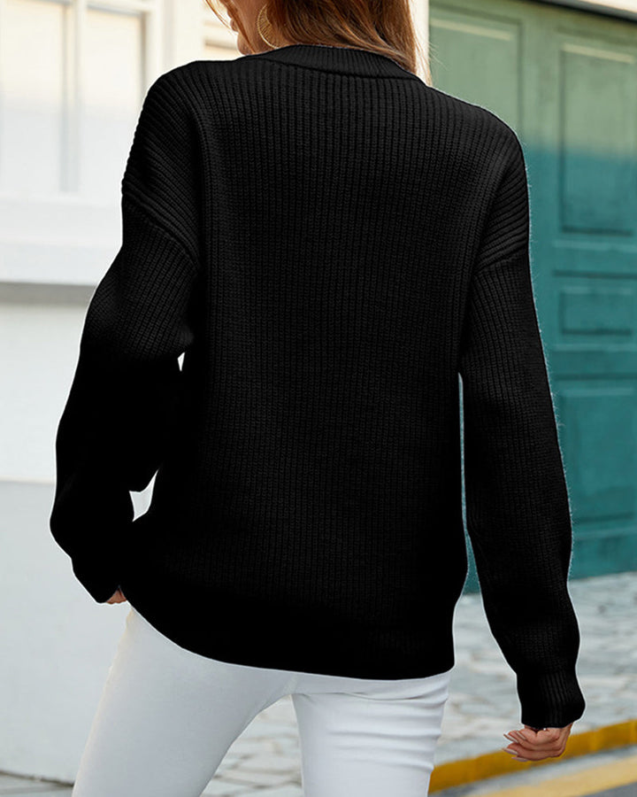 Maglione donna versatile girocollo, caldo e morbido per ogni giorno.