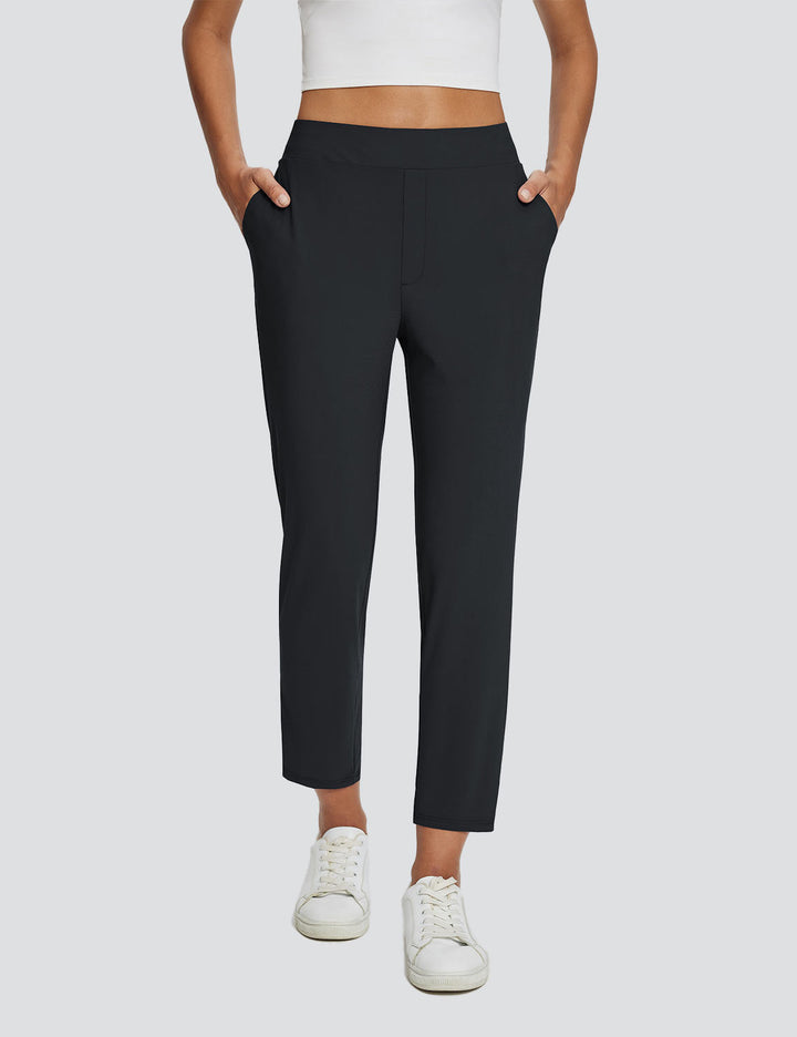 Pantaloni donna outdoor vita alta, UPF 50+, spacco, tasche ampie. Massima versatilità.